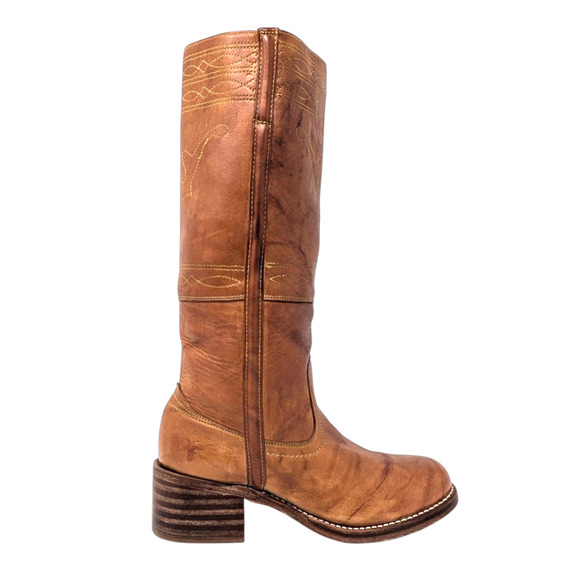 Frye Vintage Campus Horse Stitch Boots Brown Size 9.5 - Picture 8 of 8